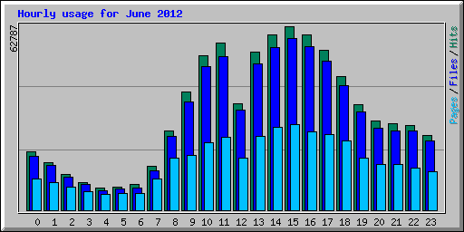 Hourly usage for June 2012