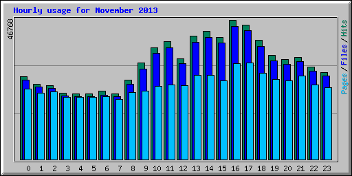 Hourly usage for November 2013